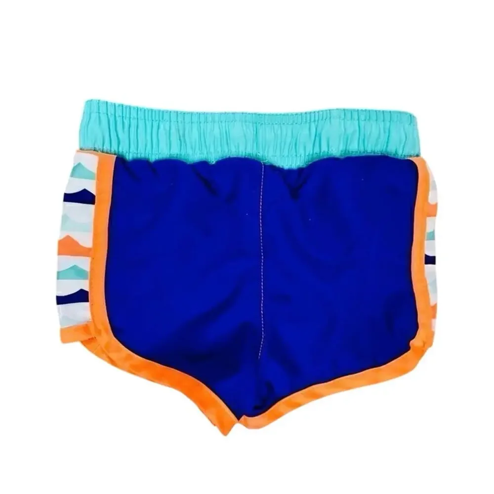 Cat and Jack Blue‎ Side Stripe UPF Swim Trunks Shorts 9 months Baby Swimwear